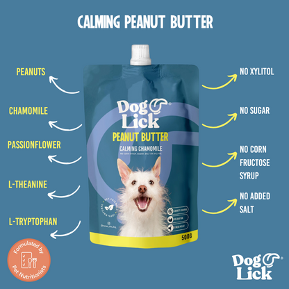 Dog Lick 500g Calming Peanut Butter and Lick Mat for Dogs