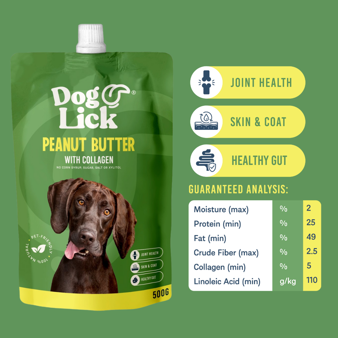 Dog Lick 500g Peanut Butter with Collagen for Dogs